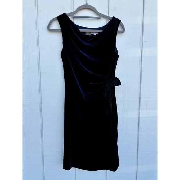 Taylor for A Pea In The Pod Velvet Mini Dress, Formal, Blue, Sz S - Picture 1 of 8